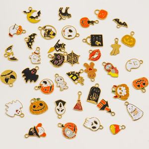 Halloween Stainless Steel <strong>Bat</strong> Ghost Skeleton Mask <strong>Charms</strong> Necklace Bracelet Accessories for Jewelry Making - Product Image 1