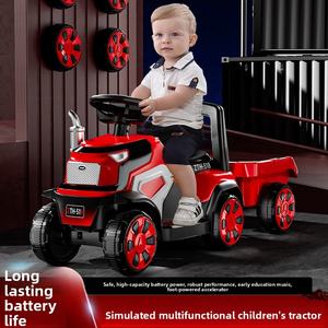 <strong>Children's</strong> Electric Tractor Engineering Vehicle Remote Control with Rear Dump <strong>Bed</strong> and Seat Plastic - Product Image 3