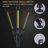 COB LED USB Rechargeable Torche Portable Lanterne Inspection Lumière Camping Voiture Réparation Lampe Lampe De Poche Magnétique Travail Lumière