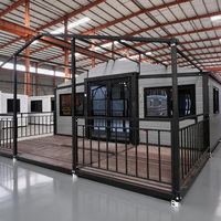 Casa Contenedor Prefabricada Plegable Personalizada de 700 mm, 10 pies, 40 pies, Casa Contenedor Prefabricada Modular con Baño