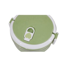 Boîte à déjeuner à Bento isolée en acier inoxydable à 2 couches/boîte à déjeuner étanche avec poignée/boîte à déjeuner empilable avec couvercle