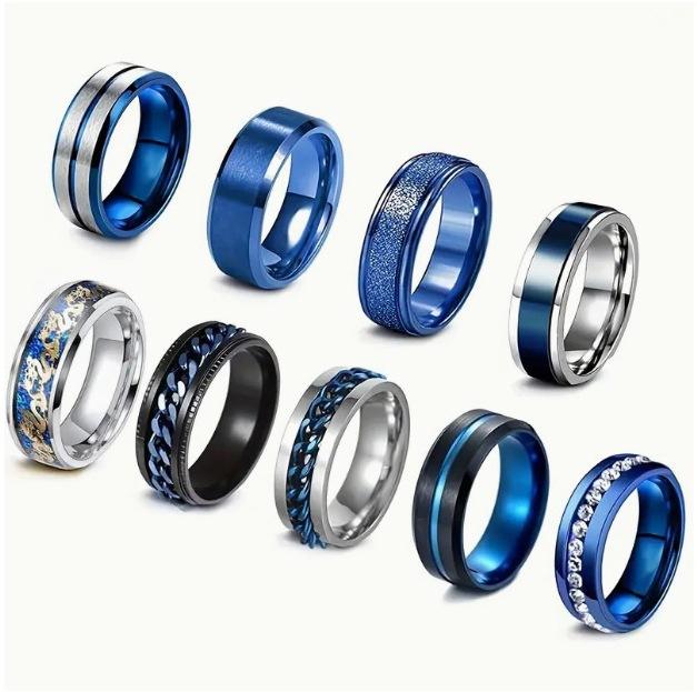 ชุดสูทสีน้ำเงินเก้าชิ้น