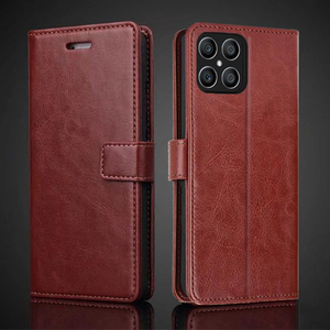 Custodia Antiurdo In Pelle Opaca Per Honor X8 5G – Cover Rigida TPU Rossa Con Protezione Fotocamera