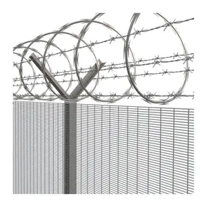 Prezzi del recinto dell'aeroporto della prigione dell'azienda agricola del filo spinato di sicurezza galvanizzati alta qualità