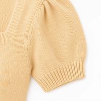 Ensemble décontracté pour femme en tricot géométrique, haut court à manches bouffantes, col carré, jupe crayon mi-longue taille haute côtelée 100% coton respirant