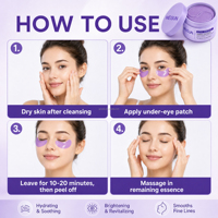 Patchs pour les yeux véganes au rétinol et aux baies, hydratant raffermissant anti-âge pour les cernes, les poches et les ridules - Tous types de peau