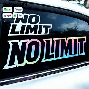 Autocollant de voiture holographique personnalisé - Décalque en vinyle arc-en-ciel personnalisé pour les vitres arrière - Product Image 2