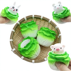 Juguete de descompresión creativo de goma blanda para niñas, conejo de repollo, cerdo de repollo, juguete antiestrés de repollo, el más vendido - Product Image 2