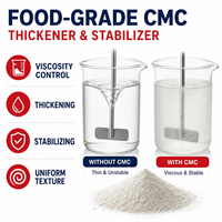 Carboximetilcelulosa (CMC) en Polvo, Ingrediente Alimentario a Granel de Viscosidad Personalizada para Helados, Bebidas y Salsas