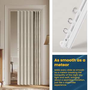 Tenda <span class=keywords><strong>a</strong></span> Pannelli Oscuranti Invisibili Pieghevoli e Scorrevoli in <span class=keywords><strong>Vetro</strong></span> per Camera da Letto con Chiusura Magnetica - Product Image 5