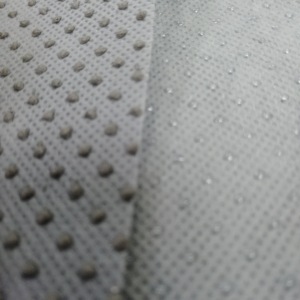 Dệt may không thấm nước chống trượt mat 100% <span class=keywords><strong>PP</strong></span> không trượt không dệt vải với PVC Silicone dots cho thảm dép giày - Product Image 1