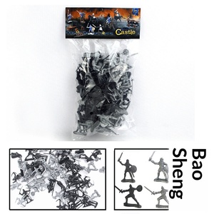 Ensemble de 60 figurines de soldats médiévaux statiques transfrontaliers, modèle ancien, en <span class=keywords><strong>plastique</strong></span>, <span class=keywords><strong>jouet</strong></span> de guerre militaire - Product Image 4