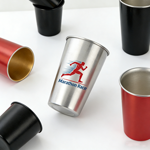 Bouteille d'eau esthétique personnalisable avec logo, 500 ml, 750 ml, écologique, sans BPA, en caoutchouc, vierge, pour la gym, les fêtes, les anniversaires, imprimée, tasse à bière ou à vin - Product Image 1