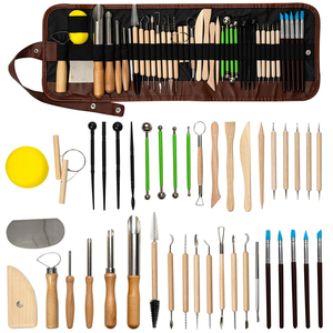 44 כלי חימר באיכות גבוהה פולימר כלי גילוף ערכות כלי קרמיקה ניתן להשתמש גרפיטי גילוף עיצוב כלי חרס - Product Image 1