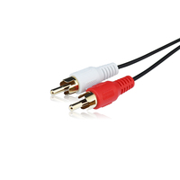 Câble audio stéréo en Y plaqué or 3,5 mm femelle vers 2 RCA mâle avec gaine en PVC pour microphone, haut-parleur, téléphone – En stock