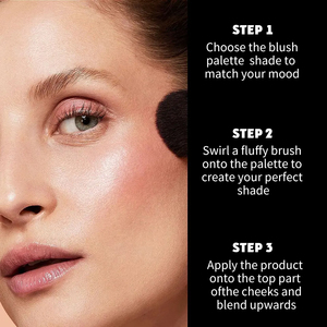 Paleta <span class=keywords><strong>de</strong></span> rubor en crema rosa vegana sin talco con espejo Etiqueta Privada paleta <span class=keywords><strong>de</strong></span> contorno y rubor - Product Image 6