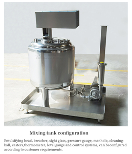 Bồn trộn công nghiệp hai lớp bằng thép không gỉ 100L 200L 500L 1000 lít có bộ khuấy - Product Image 4