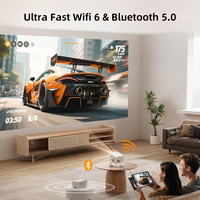 Proyector LCD Portátil Inteligente Mini 4k HD Películas Video 720p Proyector 3D Portátil WiFi Android 11 para Cine en Casa