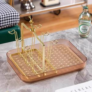 Plateau de drainage simple taille M, carré, résistant à l'eau, avec support de rangement polyvalent, accessoire essentiel pour la décoration de table domestique - Product Image 2