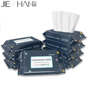 OEM ODM 20 PCS Lingettes nettoyantes multi-usages jetables pour bébés et adultes, sans alcool, lingettes humides pour le <span class=keywords><strong>corps</strong></span>, démaquillant portable - Product Image 1