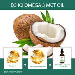 Gocce Orali di Vitamina <span class=keywords><strong>D3</strong></span> K2 per Ossa Forti e Cuore Sano, Assorbimento Rapido, Olio MCT Omega-3, Migliora l'Immunità per Adulti - Product Image 5
