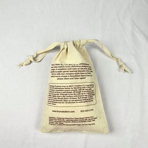 Sac de rangement pour bijoux en toile biodégradable durable, en coton, avec cordon de serrage, logo personnalisable, pour montre, bague, collier, boucles d'oreilles - Product Image 4