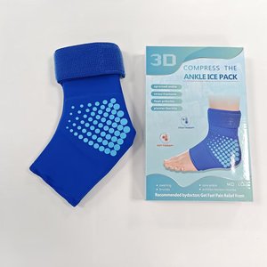 Compresa de Gel Sólido Impresa en 3D <span class=keywords><strong>para</strong></span> Tobillo, Terapia de Frío y Calor Personalizada, Almohadilla Fría <span class=keywords><strong>para</strong></span> Lesiones Deportivas, Color Azul con Cierre de Velcro - Product Image 3