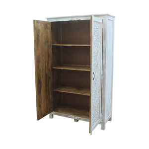 Multi Functional Wooden Almirah <b>Wardrobe</b> with Drawers and <b>Hanging</b> Space Modern Bedroom Storage Solution with Elegant Appearance - Product Image 3