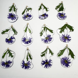 モンゴルのタンポポ青い花茎付きDIYナチュラルチャームアクセサリーネックレスとギフトやパーティー用ブレスレット - Product Image 2