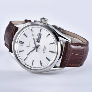 Reloj Mecánico Automático Simple Pointer Business para Hombre con Calendario, Reloj Minimalista con Correa de Cuero - Product Image 3