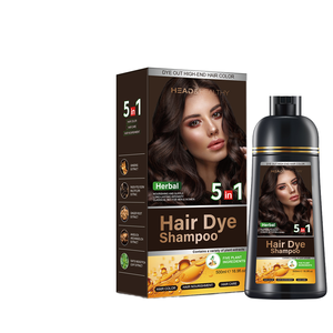 Tinte Permanente Profesional 5 en 1 para el Cabello, Crema de 500 ml con Aceite de Argán – Coloración Herbal sin Amoníaco para Cobertura de Canas, Marca Privada - Product Image 1