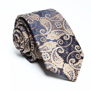 Оптовая продажа, жаккардовые тканые галстуки Пейсли с цветочным рисунком, обычные деловые свадебные галстуки для мужчин