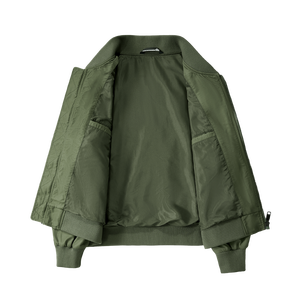 Chaqueta con cuello cruzado y logotipo personalizado, estilo uniforme de béisbol, holgada e informal, para primavera y otoño, cómoda y a la moda. - Product Image 3