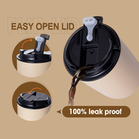Vente en gros de tasses à café en acier inoxydable isolées sous vide de 10 oz, 100% étanches, avec couvercle rabattable, réutilisables, pour les voyages, OEM/ODM