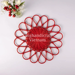 ชุดแผ่นรองจานหวายทรงกลมทำมือ - ทนทานต่อความร้อน ตกแต่งโต๊ะอาหารหรือจัดเลี้ยงได้อย่างเป็นธรรมชาติ - Product Image 6