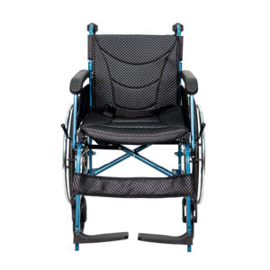 Silla de Ruedas Manual Plegable para Adultos Mayores o con Discapacidad, Reposabrazos y Reposapiés Fijos, Silla de Ruedas Ligera y Portátil - Product Image 3