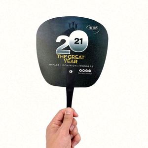 Good Quality Plastic PP Custom Round <b>Hand</b> <b>Fan</b> - Product Image 6