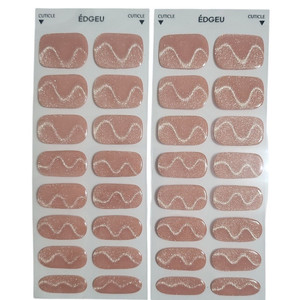 สติ๊กเกอร์ติดเล็บ Edgeu Wave สีชมพูแบบกึ่งสำเร็จรูป ดีไซน์เจลยูวีสำหรับตกแต่งเล็บ - Product Image 1