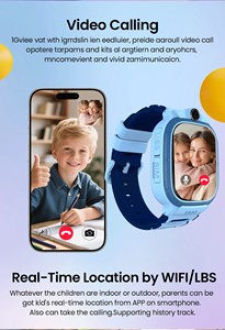 Montre connectée pour enfant avec livraison rapide, Android 4G, carte SIM, positionnement LBS+WiFi, réponse aux appels, étanche IP65, batterie 600 mAh, écran IPS 1,44 pouces - Product Image 3