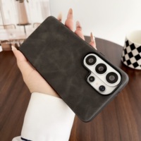 Étui de téléphone en PU antichoc de luxe, étui de téléphone portable en cuir de haute qualité pour Samsung S26 Ultra S25 Plus S24 S23 S22