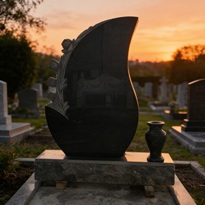 Pierres tombales, monuments commémoratifs et monuments funéraires <span class=keywords><strong>en</strong></span> <span class=keywords><strong>granit</strong></span> noir absolu, polies, sur mesure, qualité export - Product Image 4