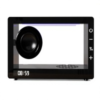 Speaker Mini Transparan Minimalis dengan Kontrol Sentuh, Slot Kartu, Bluetooth 5.1, RGB Warna-warni, Baterai Lithium, Speaker Desktop Kreatif