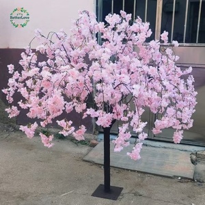 Grande Albero di Fiori di Ciliegio Artificiali Rossi, Rosa e Bianchi, Centrotavola Natalizio, Albero di Ciliegio Finto di 1,5 Metri - Product Image 1