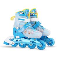Patins à roulettes d'extérieur pour enfants, à une rangée, avec roues lumineuses, roulements ABEC-7, protections de cheville réglables, en PU et maille respirante