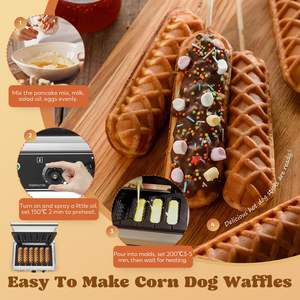 Cuisine commerciale Snack Equipment Chine Waffle Dog Baker Électrique ou Machine À Gaz Électrique Hotdog Maïs Bâton <span class=keywords><strong>Gaufrier</strong></span> <span class=keywords><strong>Prix</strong></span> - Product Image 6