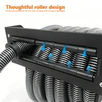 Enrouleur de tuyau d'aspirateur avec rallonge rétractable de 30 pieds (10 mètres), tuyau de rechange pour aspirateur mural de 1-1/4'' adapté