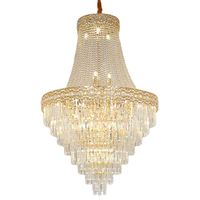 Zhongshan Guzhen haut de gamme maison plafond lampe suspendue hôtel salon luxe moderne K9 lustres en cristal lampes suspendues