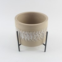 Pots en ciment au design classique, légers et transportables, pour plantes d'intérieur et d'extérieur, décorations de jardin suspendues