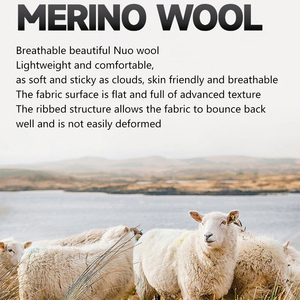 Tissu en jersey <span class=keywords><strong>de</strong></span> <span class=keywords><strong>laine</strong></span> mérinos biologique premium anti-boulochage et antimicrobien, 100% sous-vêtement <span class=keywords><strong>de</strong></span> luxe, vêtements <span class=keywords><strong>de</strong></span> plein air pour hommes et femmes - Product Image 6