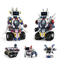 Ensemble de jouets de construction de robots intelligents programmables STEM à télécommande à forme variable 5 en 1 pour les enfants de 5 à 7 ans en plastique ABS